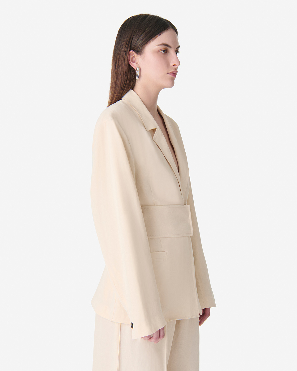 БЕЖЕВЫЙ КОСТЮМНЫЙ ЖАКЕТ HALINE