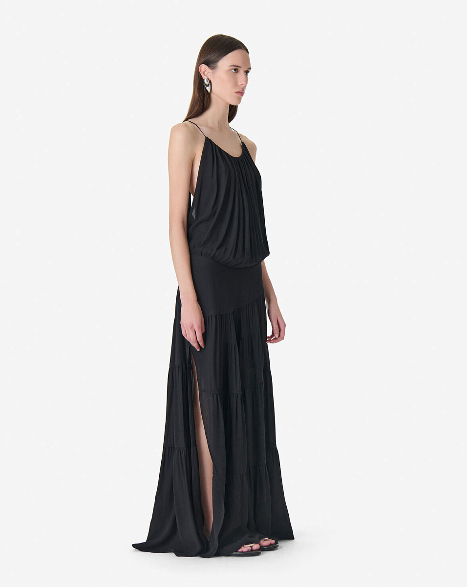ЧЕРНОЕ ПЛАТЬЕ С ДРАПИРОВКАМИ ISLAND