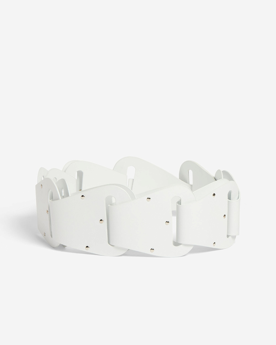 БЕЛЫЙ РЕМЕНЬ ИЗ КОЖИ ORIGAMIST