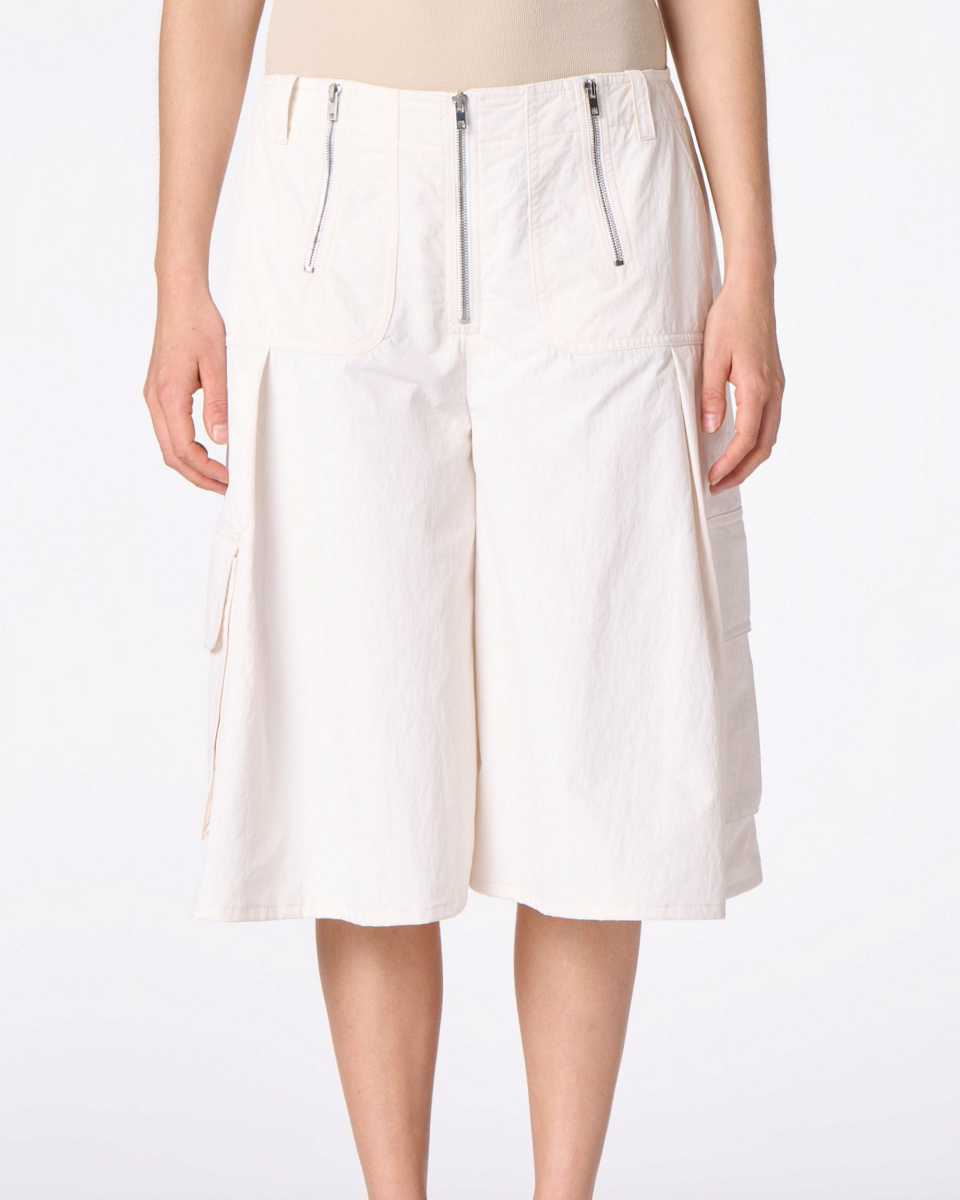 БЕЛЫЕ УДЛИНЕННЫЕ ШОРТЫ WAFFA