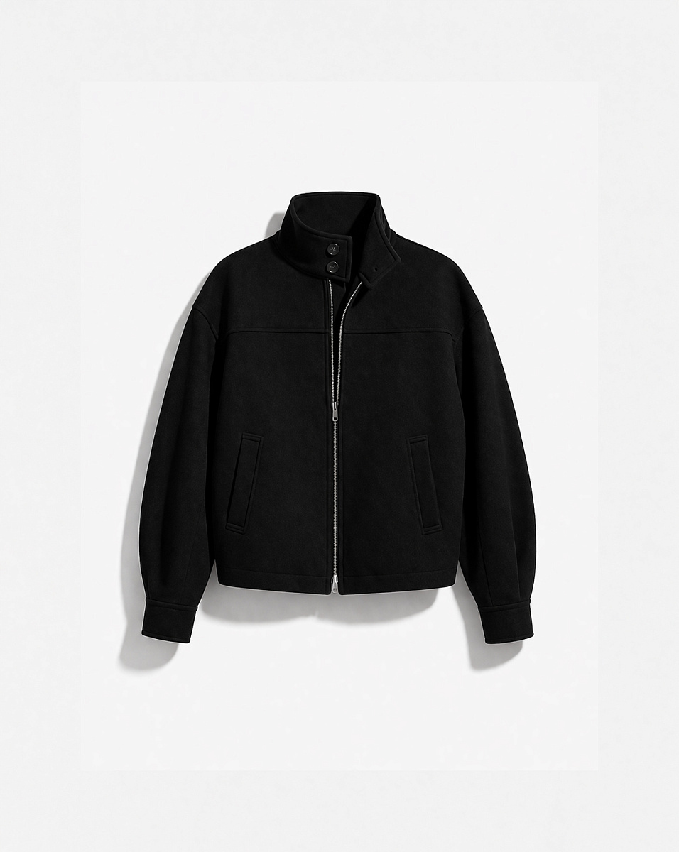 ЧЕРНАЯ КУРТКА ИЗ ШЕРСТИ GABRIELO