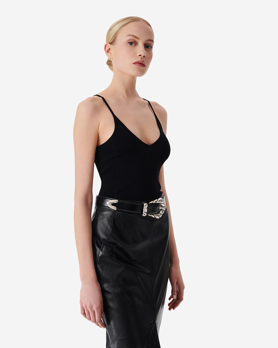 ТРИКОТАЖНЫЙ ТОП С V-ОБРАЗНЫМ ВЫРЕЗОМ COBY ТРИКОТАЖНЫЙ ТОП С V-ОБРАЗНЫМ ВЫРЕЗОМ COBY