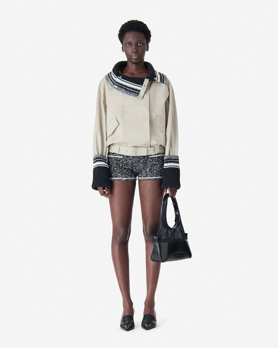 СУМКА-ХОБО ИЗ ДВУХ МАТЕРИАЛОВ TANDEM GLOSS СУМКА-ХОБО ИЗ ДВУХ МАТЕРИАЛОВ TANDEM GLOSS