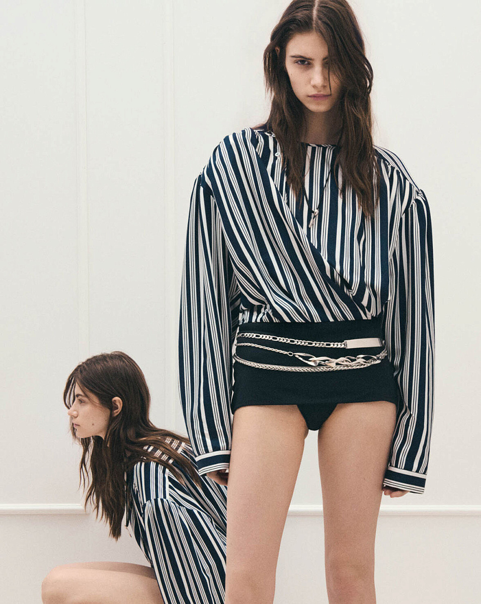 БЛУЗА С УЗОРОМ В ПОЛОСКУ ULIAH