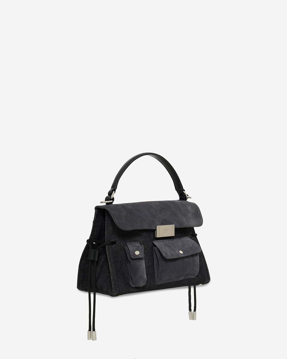 СУМКА НА ПЛЕЧО ИЗ ДЕНИМА IRO NOMAD DENIM