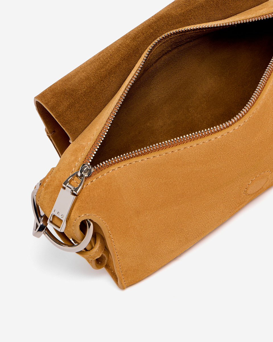 БЕЖЕВАЯ СУМКА-МИНИ ИЗ ЗАМШИ LOOPSD