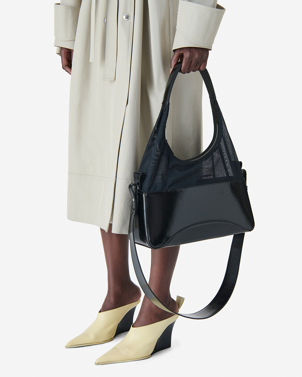 СУМКА-ХОБО ИЗ ДВУХ МАТЕРИАЛОВ TANDEM GLOSS GM СУМКА-ХОБО ИЗ ДВУХ МАТЕРИАЛОВ TANDEM GLOSS GM