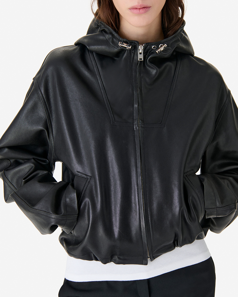 КУРТКА ИЗ КОЖИ С КАПЮШОНОМ TULUM КУРТКА ИЗ КОЖИ С КАПЮШОНОМ TULUM