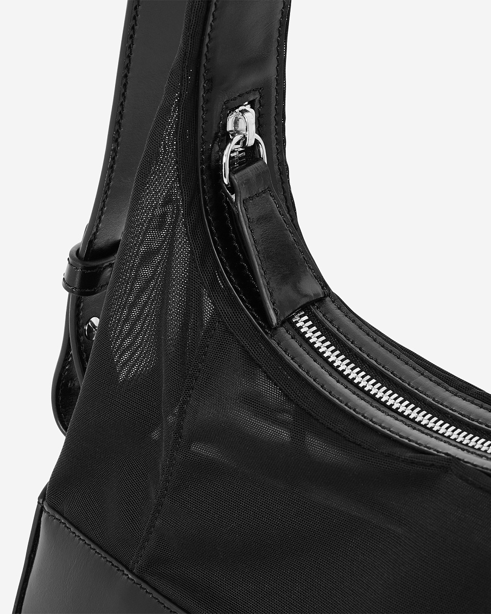 СУМКА-ХОБО ИЗ ДВУХ МАТЕРИАЛОВ TANDEM GLOSS СУМКА-ХОБО ИЗ ДВУХ МАТЕРИАЛОВ TANDEM GLOSS