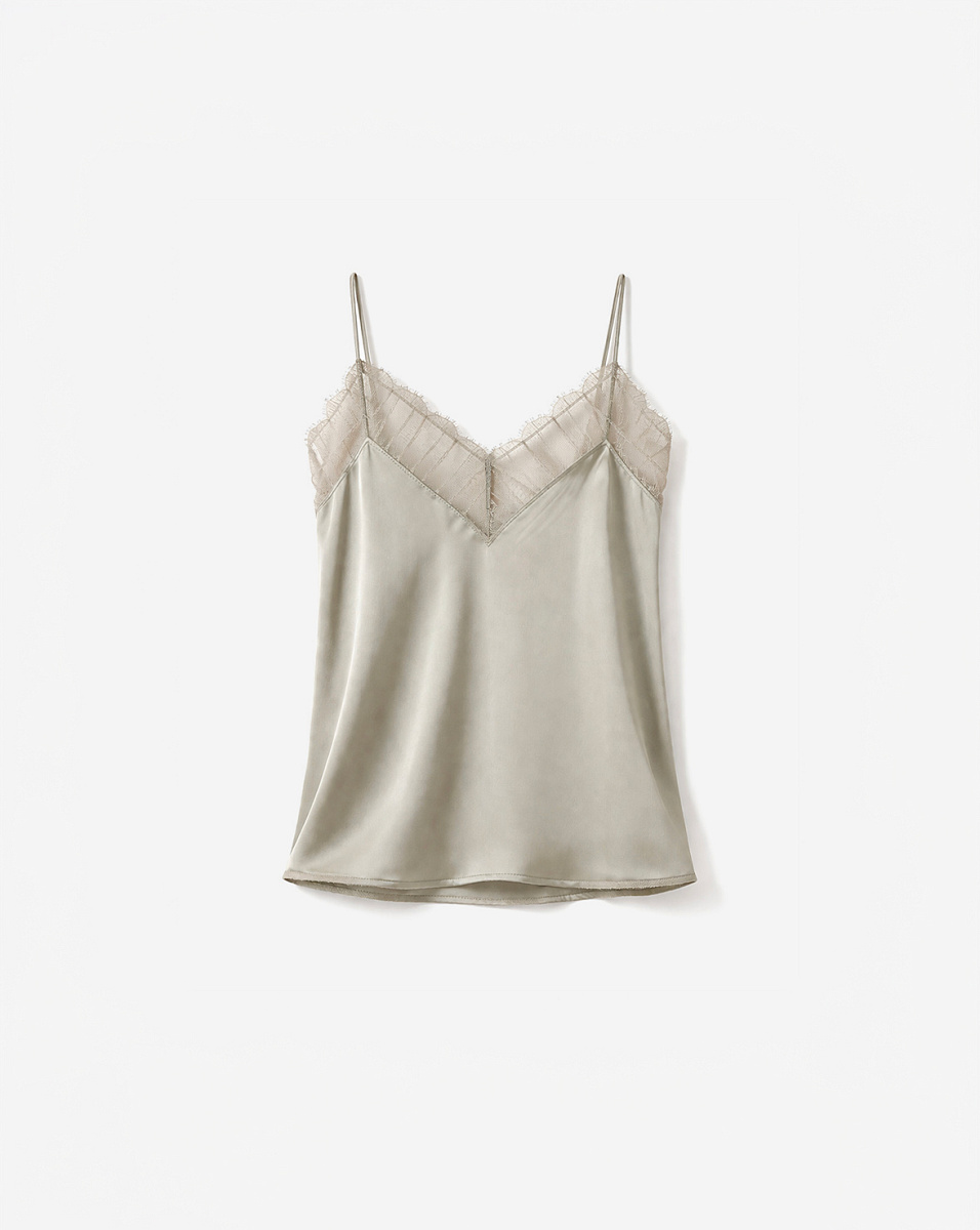 ШЕЛКОВЫЙ ТОП В ОЛИВКОВОМ ЦВЕТЕ BERWYN