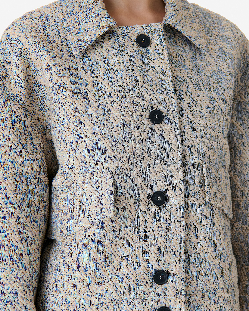 БЕЖЕВАЯ КУРТКА ИЗ ТВИДА ELIOS