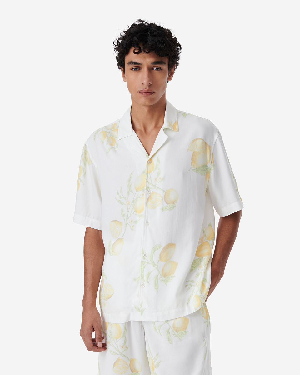 РУБАШКА ИЗ 100% ВИСКОЗЫ С ПРИНТОМ VIGO