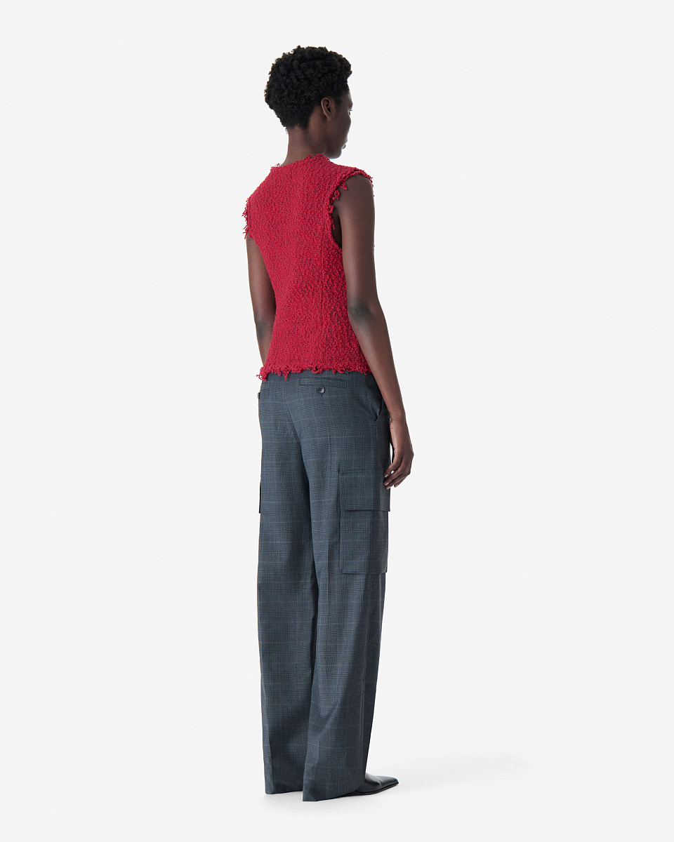 КРАСНЫЙ ЖИЛЕТ С БАХРОМОЙ SHANNY