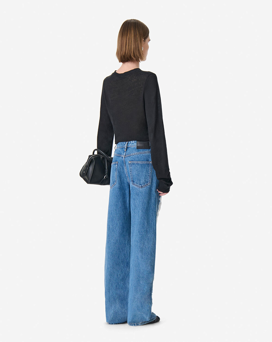 ЧЕРНЫЙ ЛЬНЯНОЙ ЛОНГСЛИВ SELHY