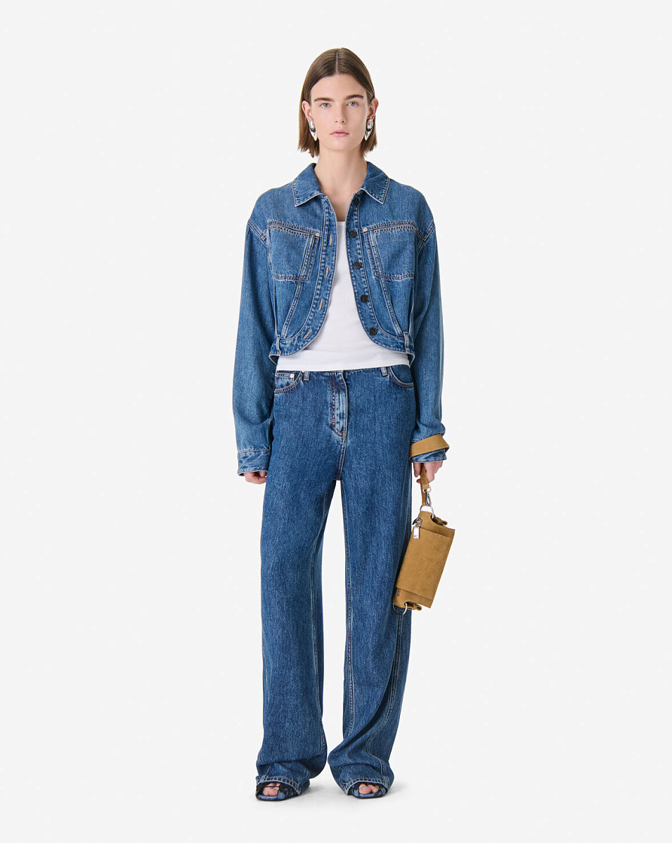 КУРТКА ИЗ СТРУЯЩЕГОСЯ ДЕНИМА JAKY