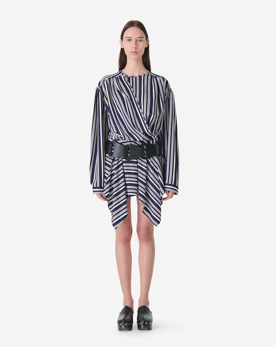 БЛУЗА С УЗОРОМ В ПОЛОСКУ ULIAH