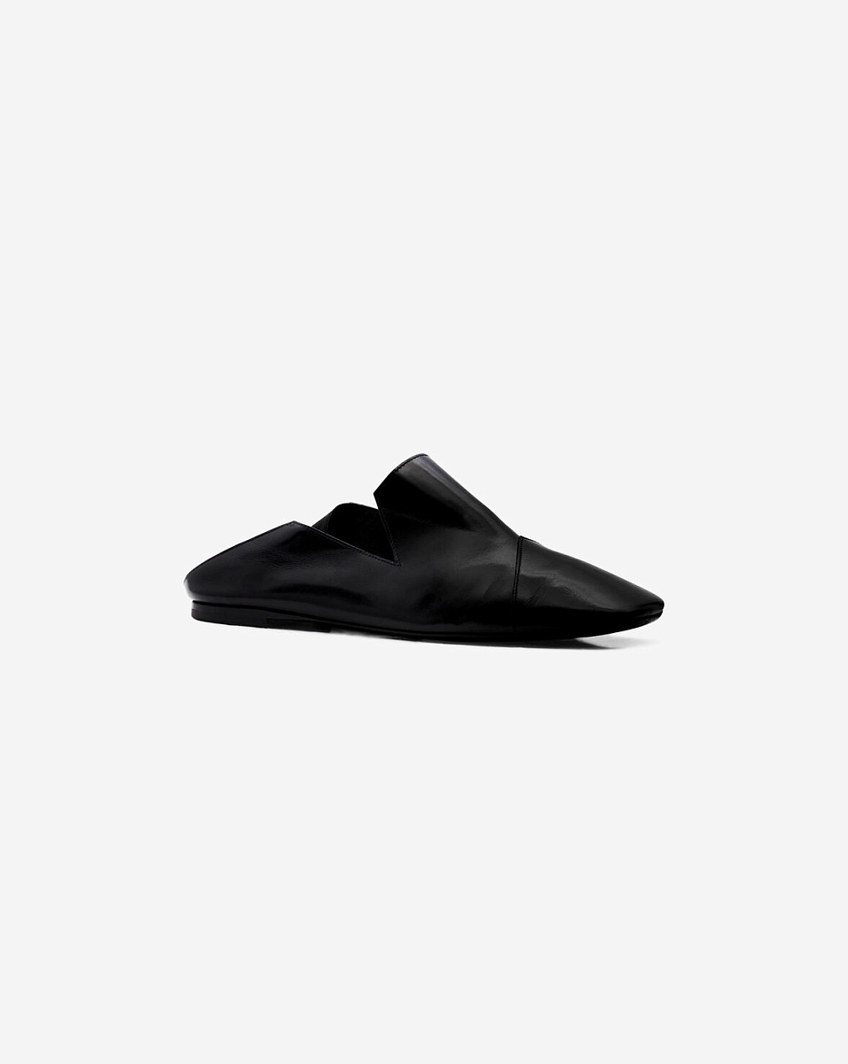 ЧЕРНЫЕ МЮЛИ ИЗ КОЖИ НА ПЛОСКОЙ ПОДОШВЕ TUXEDO ЧЕРНЫЕ МЮЛИ ИЗ КОЖИ НА ПЛОСКОЙ ПОДОШВЕ TUXEDO