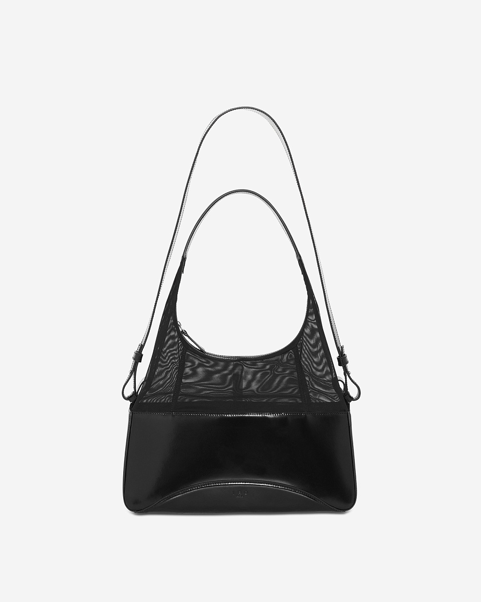 СУМКА-ХОБО ИЗ ДВУХ МАТЕРИАЛОВ TANDEM GLOSS СУМКА-ХОБО ИЗ ДВУХ МАТЕРИАЛОВ TANDEM GLOSS