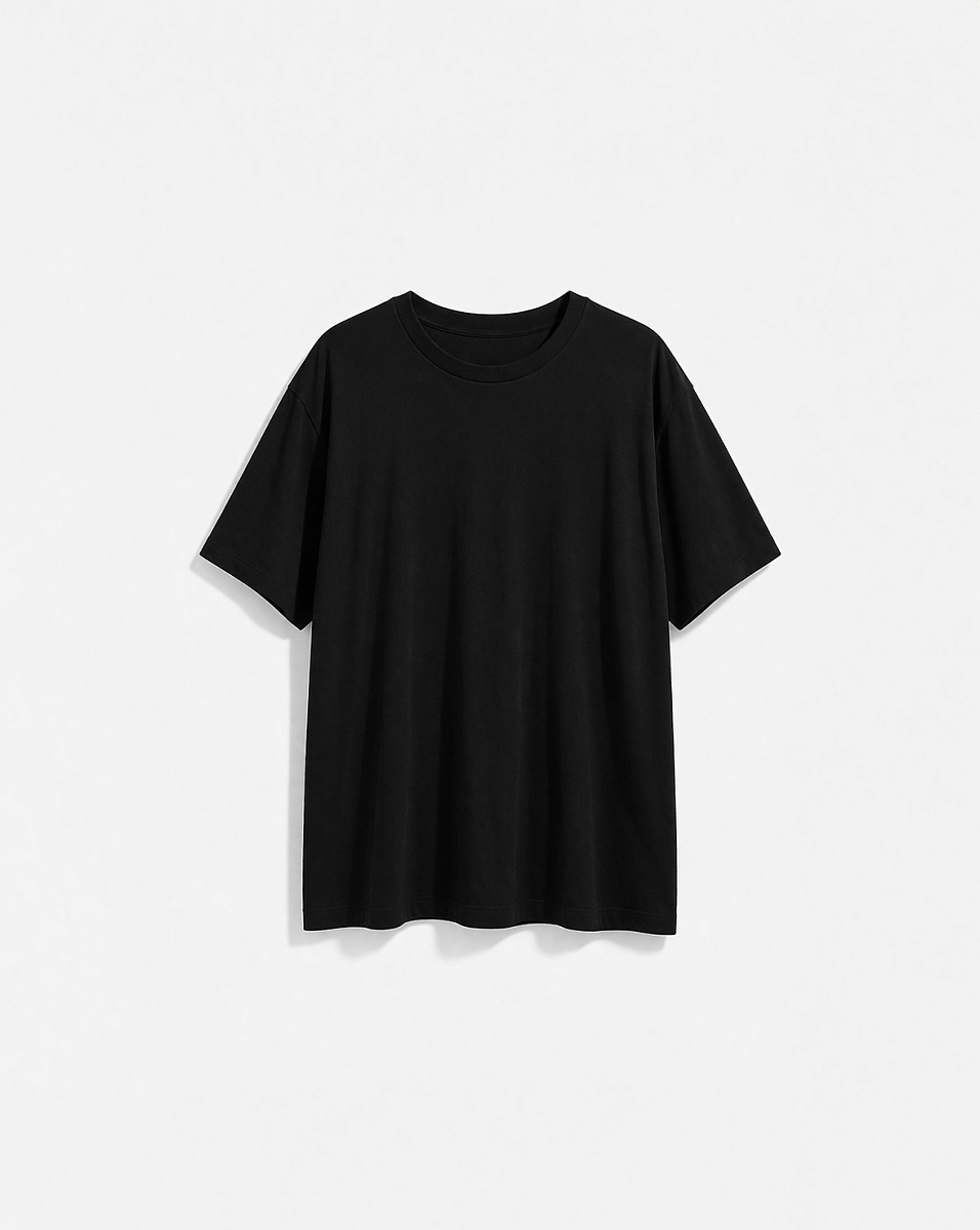 ЧЕРНАЯ ФУТБОЛКА С КРУГЛЫМ ВЫРЕЗОМ COLT