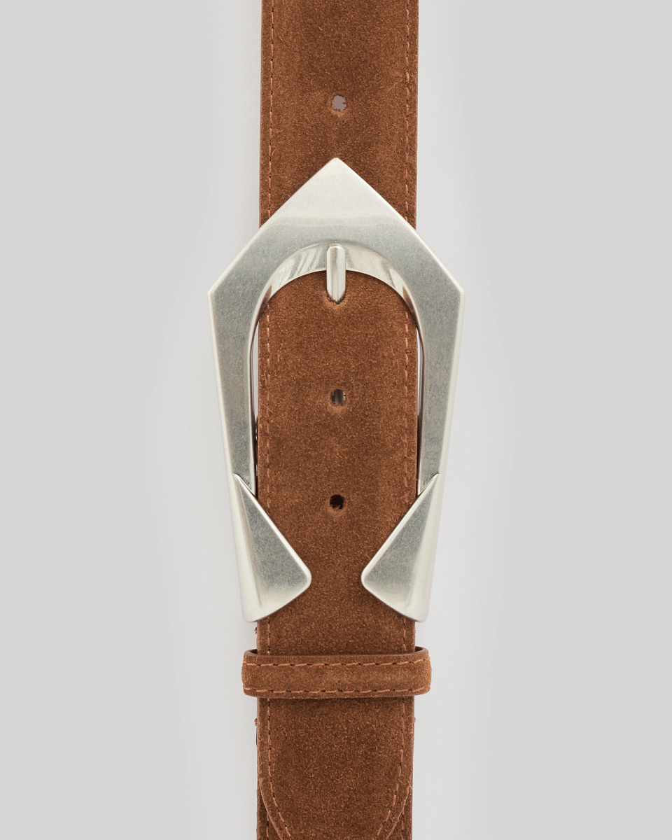 КОРИЧНЕВЫЙ ШИРОКИЙ РЕМЕНЬ ИЗ ЗАМШИ CUFF XL SUEDE