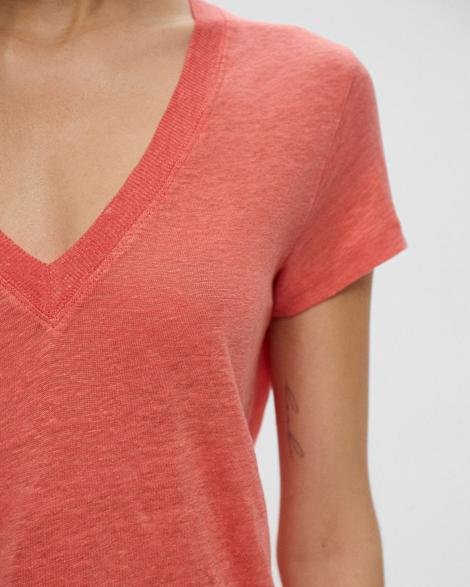 ЛЬНЯНАЯ ФУТБОЛКА С V-ОБРАЗНЫМ ВЫРЕЗОМ RODEO ЛЬНЯНАЯ ФУТБОЛКА С V-ОБРАЗНЫМ ВЫРЕЗОМ RODEO