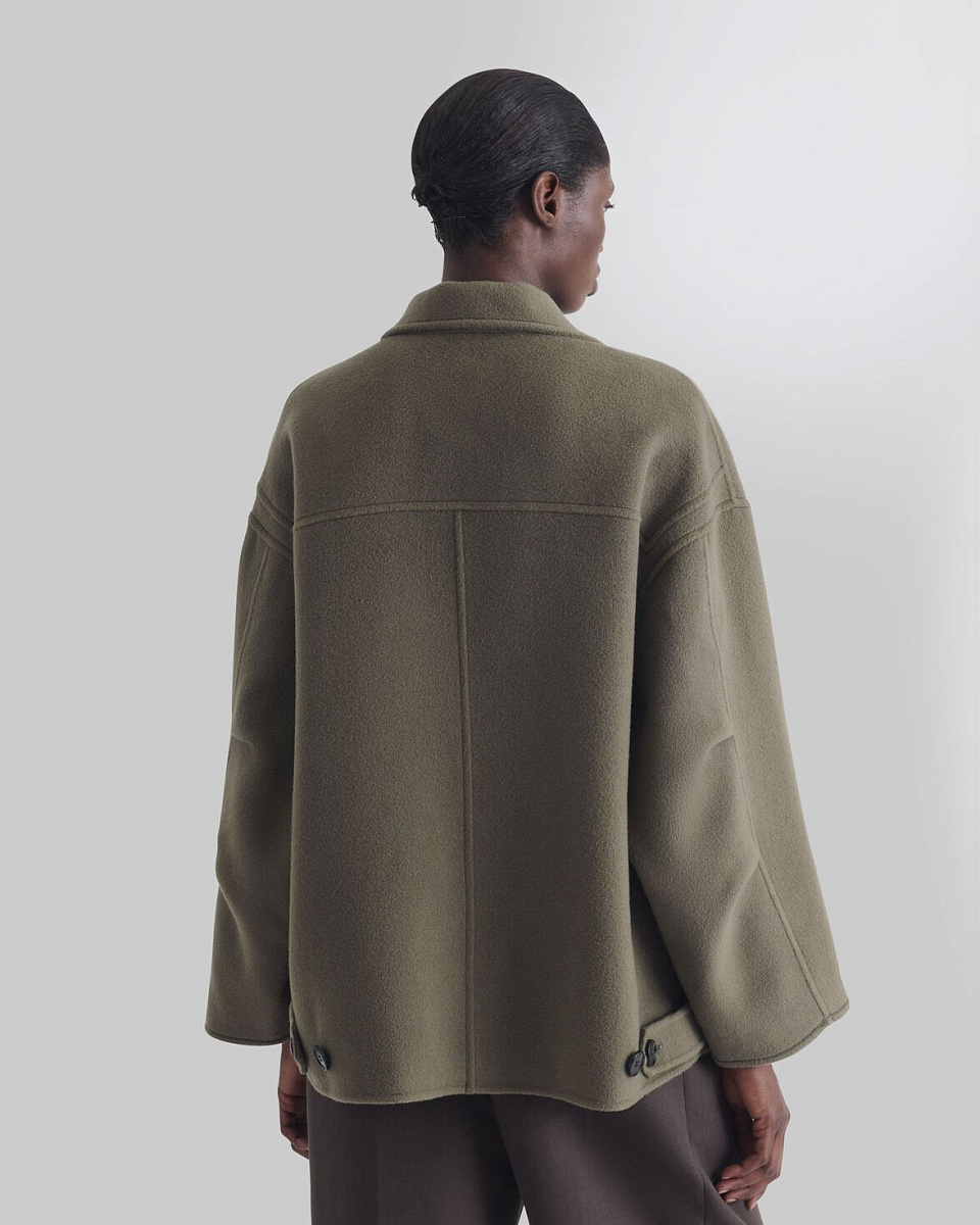 ПАЛЬТО ИЗ ДВУСТОРОННЕЙ ШЕРСТИ В ОТТЕНКЕ ХАКИ ANOTHER