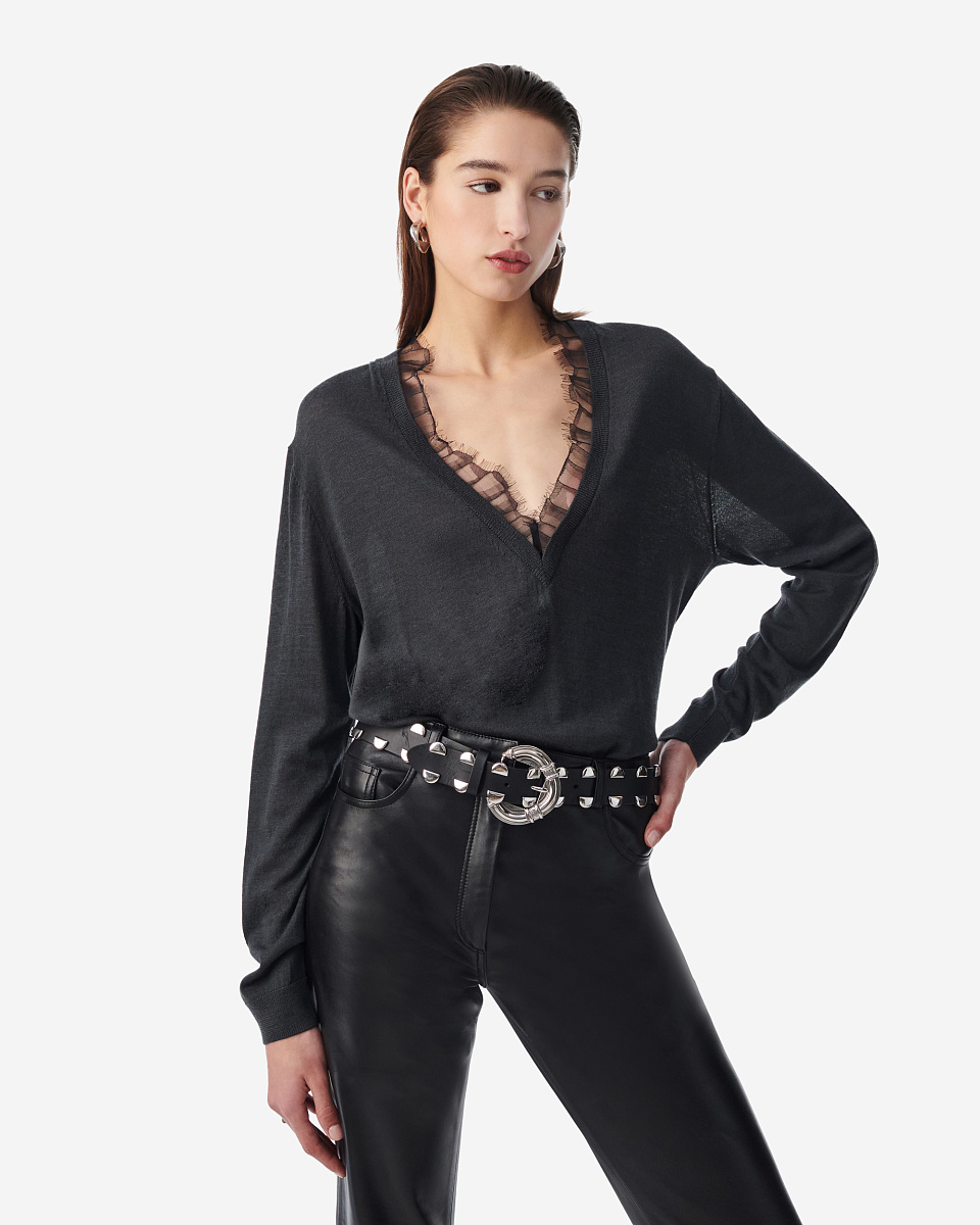 ПУЛОВЕР С ОТДЕЛКОЙ КРУЖЕВОМ HABY