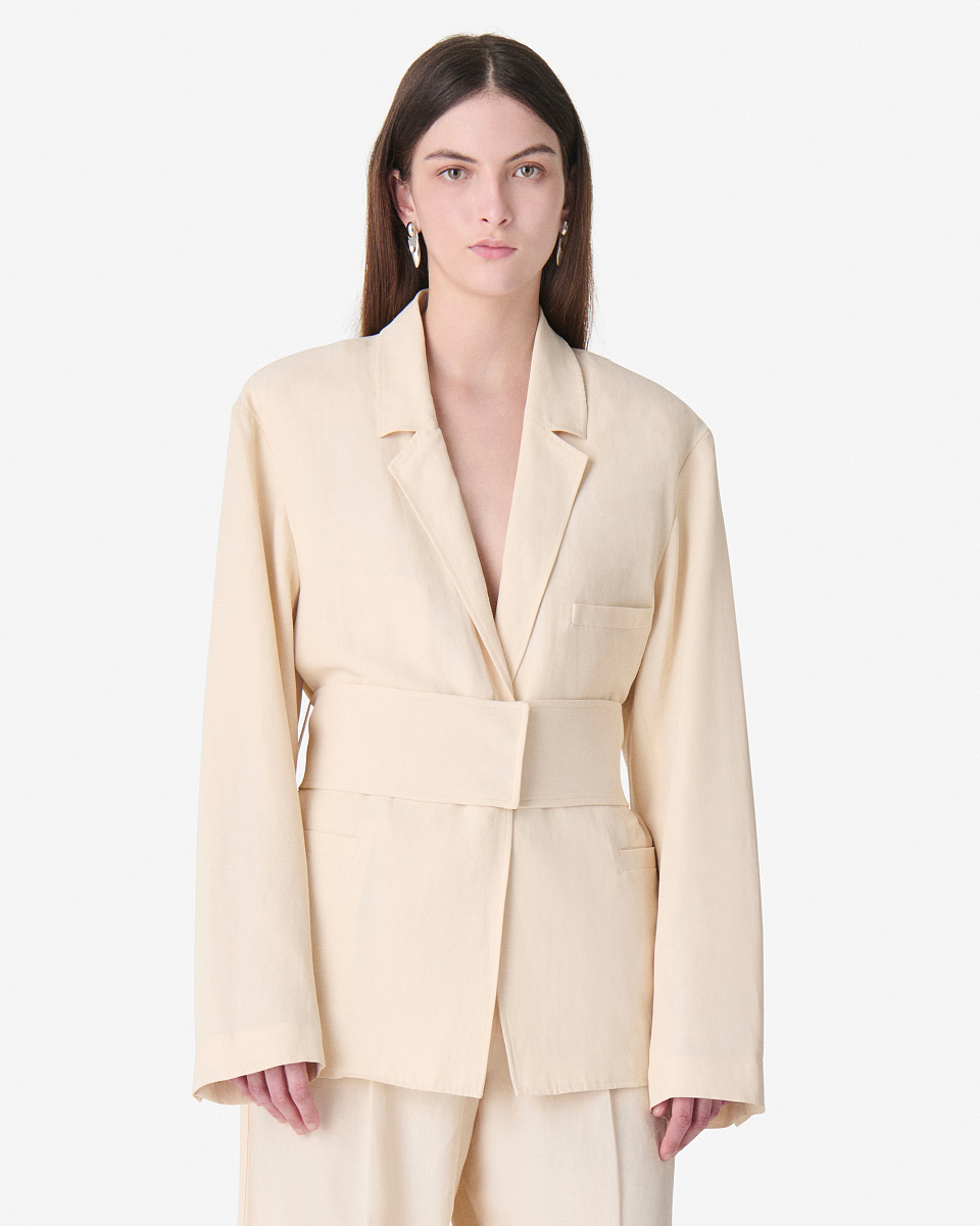 БЕЖЕВЫЙ КОСТЮМНЫЙ ЖАКЕТ HALINE