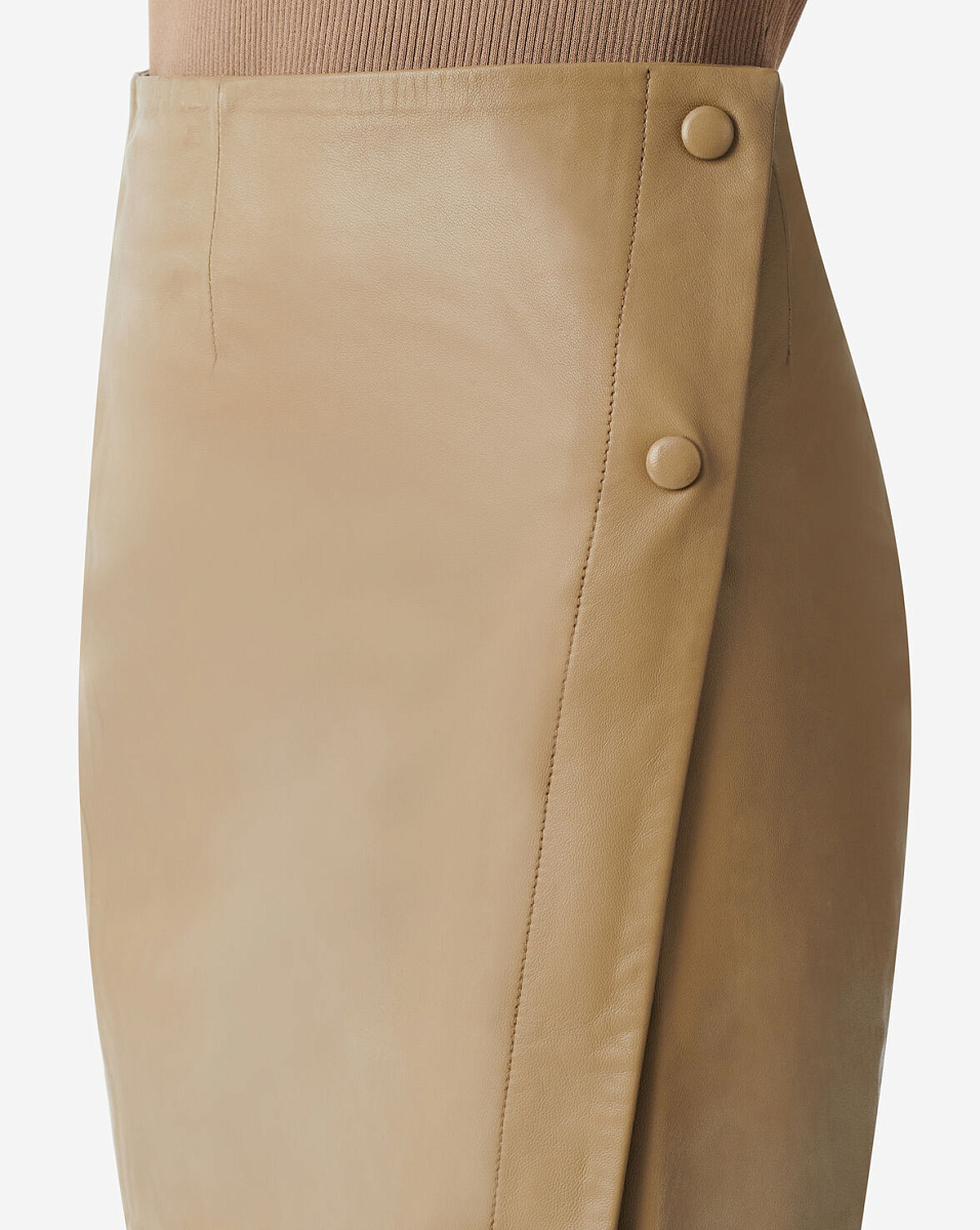 ЮБКА НА ЗАПАХ ИЗ КОЖИ CASSILDE