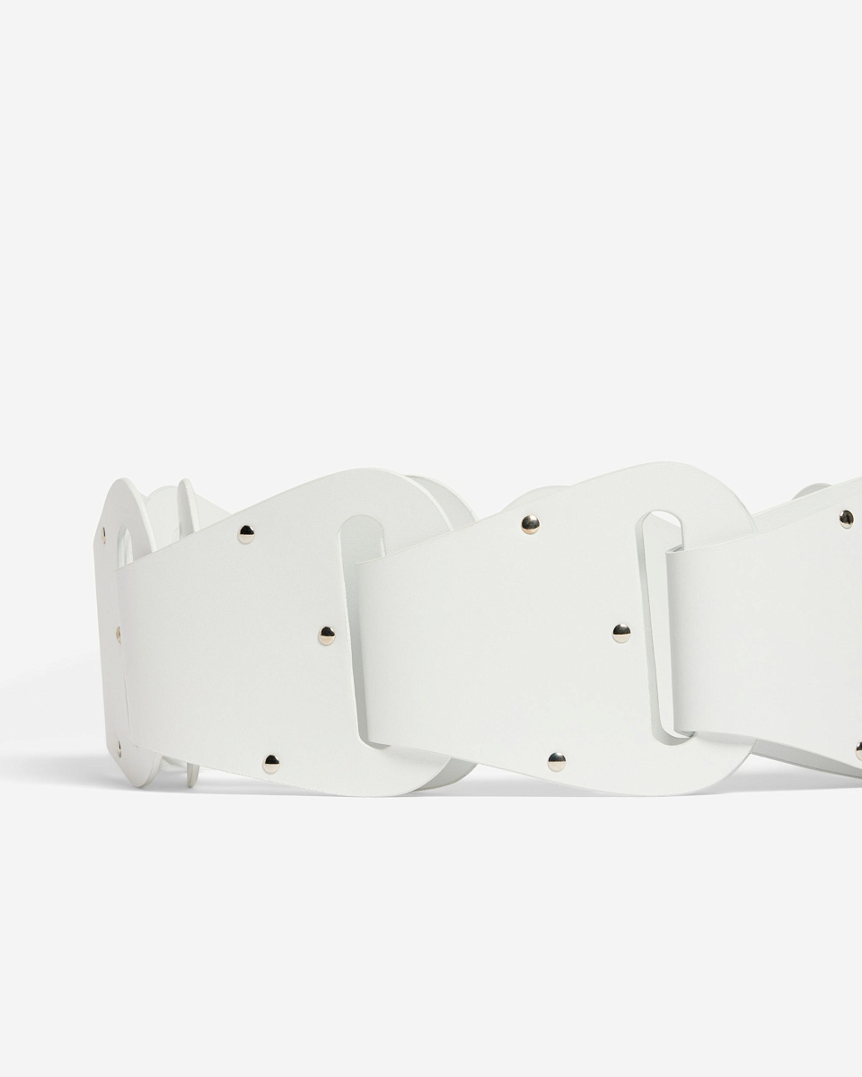 БЕЛЫЙ РЕМЕНЬ ИЗ КОЖИ ORIGAMIST