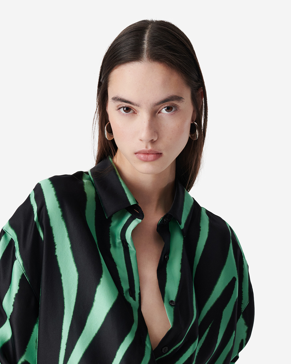 ШЕЛКОВАЯ РУБАШКА С ПРИНТОМ SAMUI