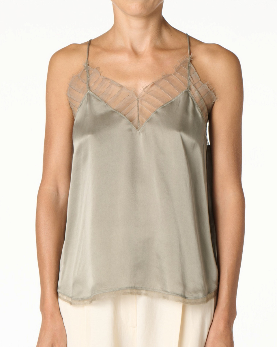 ШЕЛКОВЫЙ ТОП В ОЛИВКОВОМ ЦВЕТЕ BERWYN