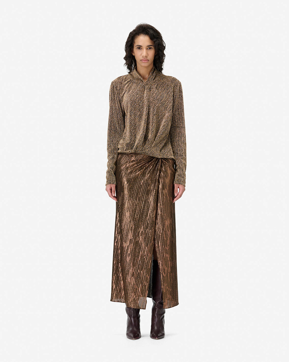 БЛУЗА С ДРАПИРОВКОЙ YSANE