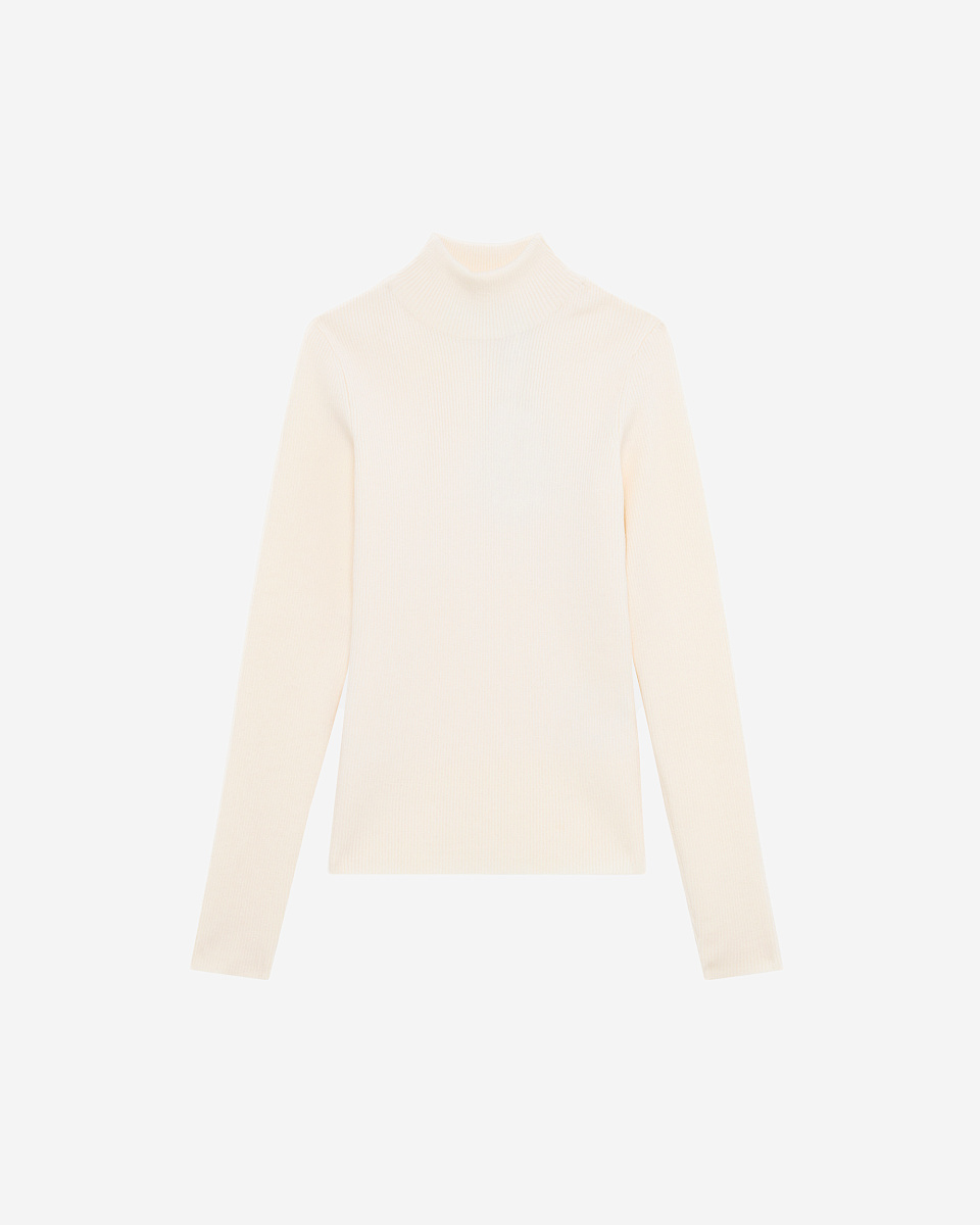 ТОНКИЙ СВИТЕР ИЗ ШЕРСТИ МЕРИНОСА С ВОРОТНИКОМ-СТОЙКОЙ ALUDRA