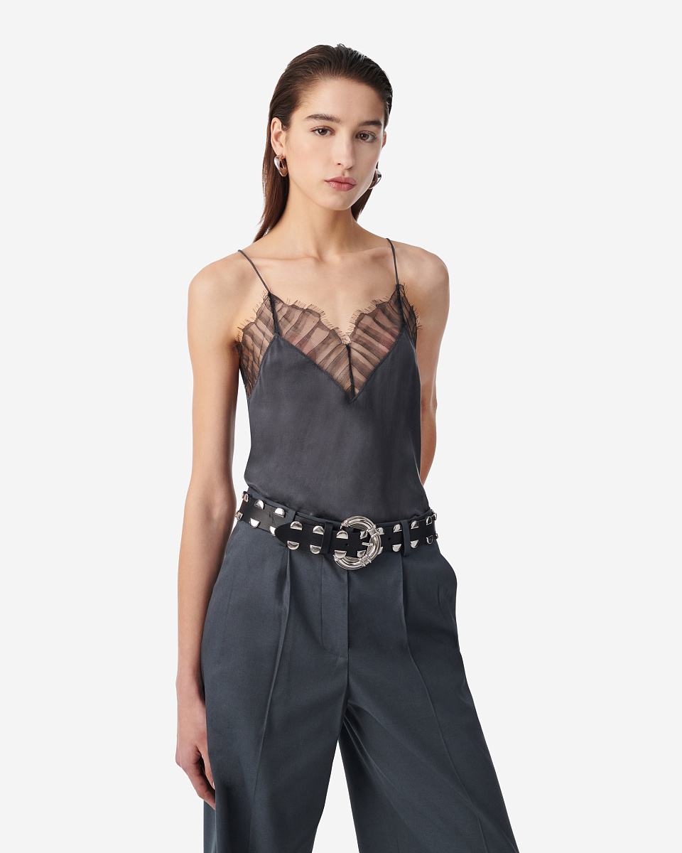 ШЕЛКОВЫЙ ТОП С КРУЖЕВОМ BERWYN