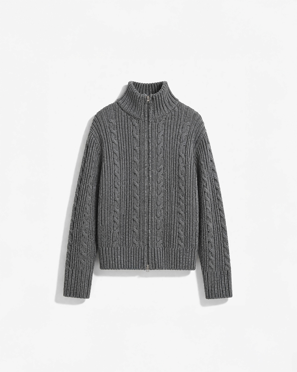 СЕРЫЙ КАРДИГАН АЖУРНОЙ ВЯЗКИ KAMERON