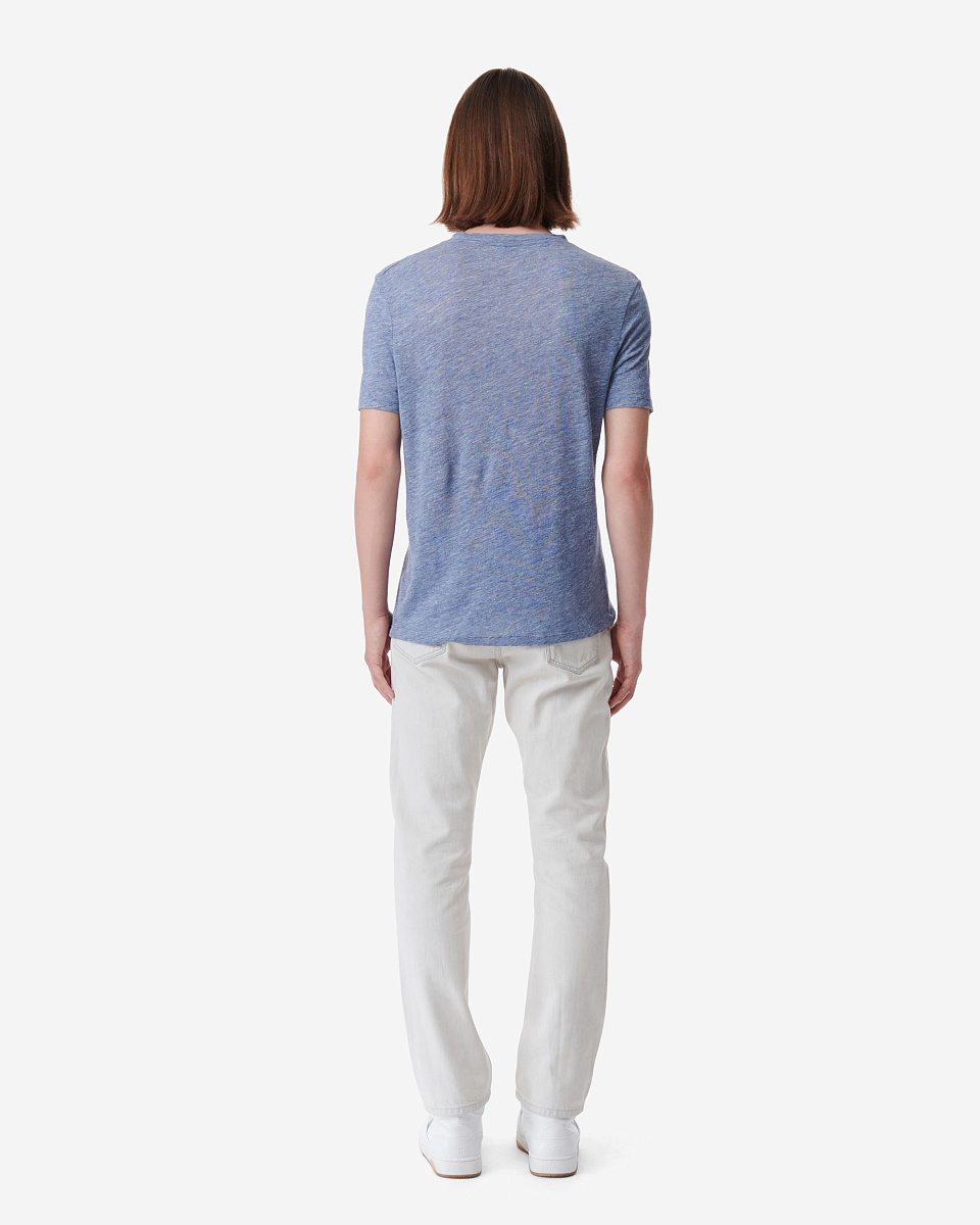 ЛЬНЯНАЯ ФУТБОЛКА С КРУГЛЫМ ВЫРЕЗОМ SERGIO