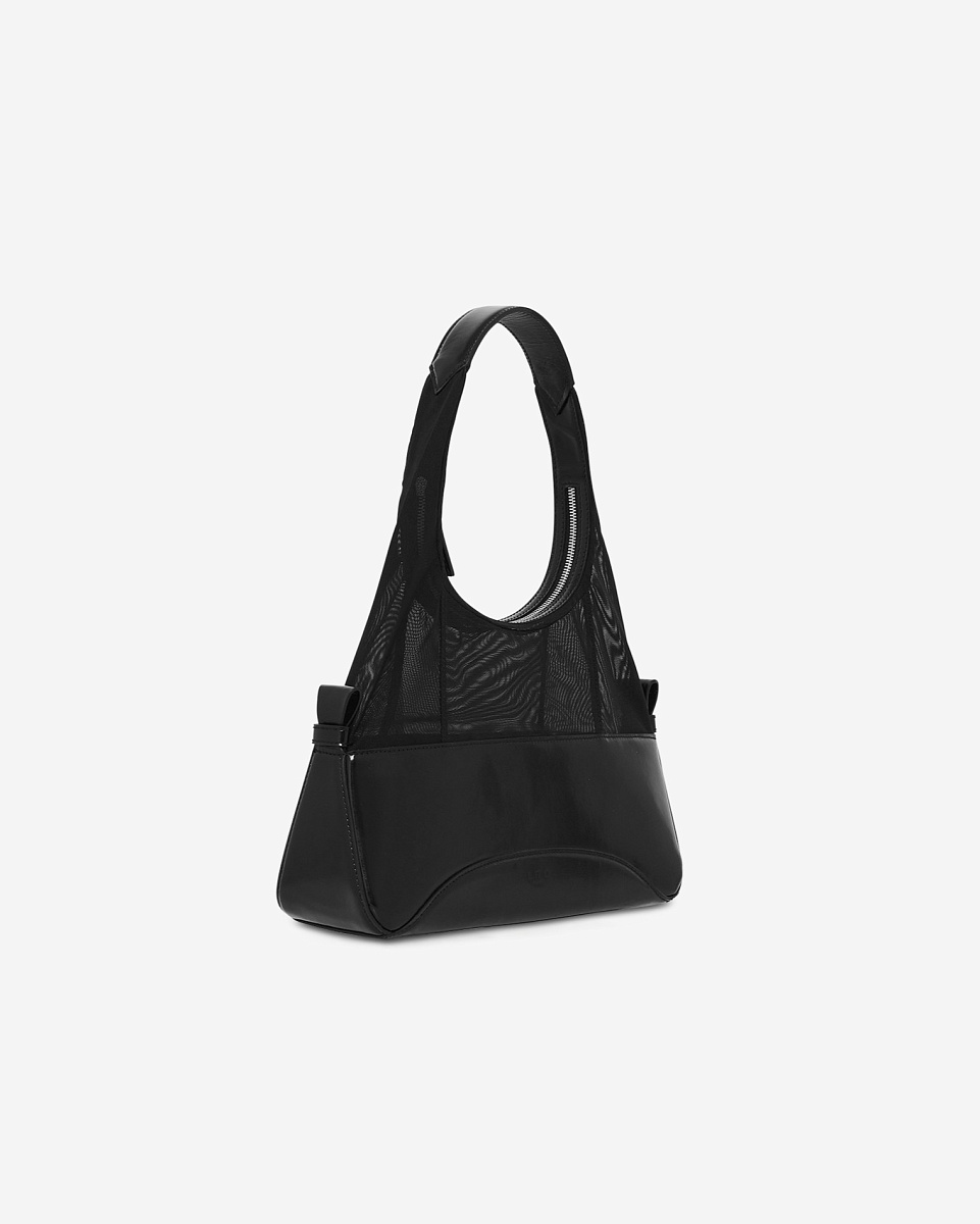 СУМКА-ХОБО ИЗ ДВУХ МАТЕРИАЛОВ TANDEM GLOSS GM