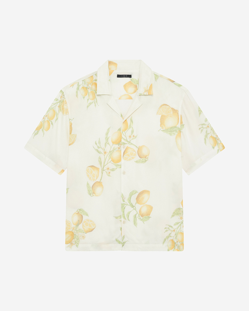 РУБАШКА ИЗ 100% ВИСКОЗЫ С ПРИНТОМ VIGO