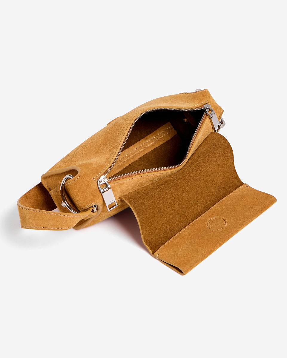 БЕЖЕВАЯ СУМКА-МИНИ ИЗ ЗАМШИ LOOPSD